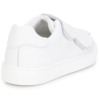 Sneakers basses en cuir - Blanc Cassé