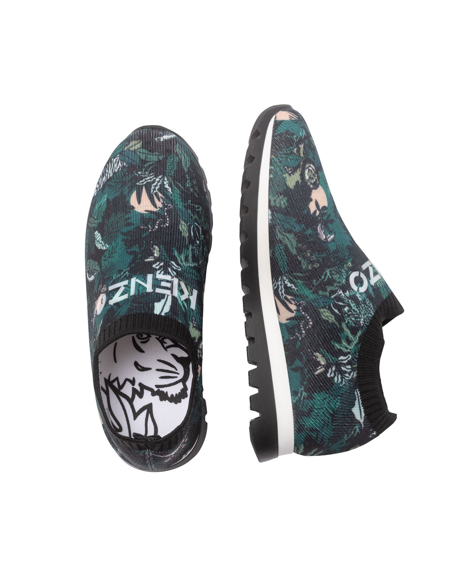 Sneakers basses à enfiler avec motif jungle - Unique