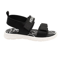 Sandales fermeture velcro en lycra et gros grain - Black