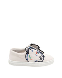 Sneakers élastiquées en toile de coton - Ivoire