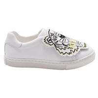 Sneakers fermeture velcro cuir - Blanc