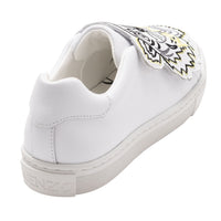 Sneakers fermeture velcro cuir - Blanc