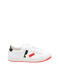 Sneakers à lacets en cuir - Blanc