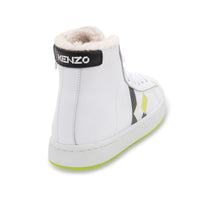 Baskets fermeture zippée en cuir - Blanc