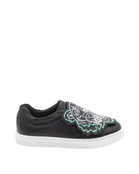 Baskets fermeture velcro en cuir - Black