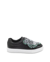 Baskets fermeture velcro en cuir - Black