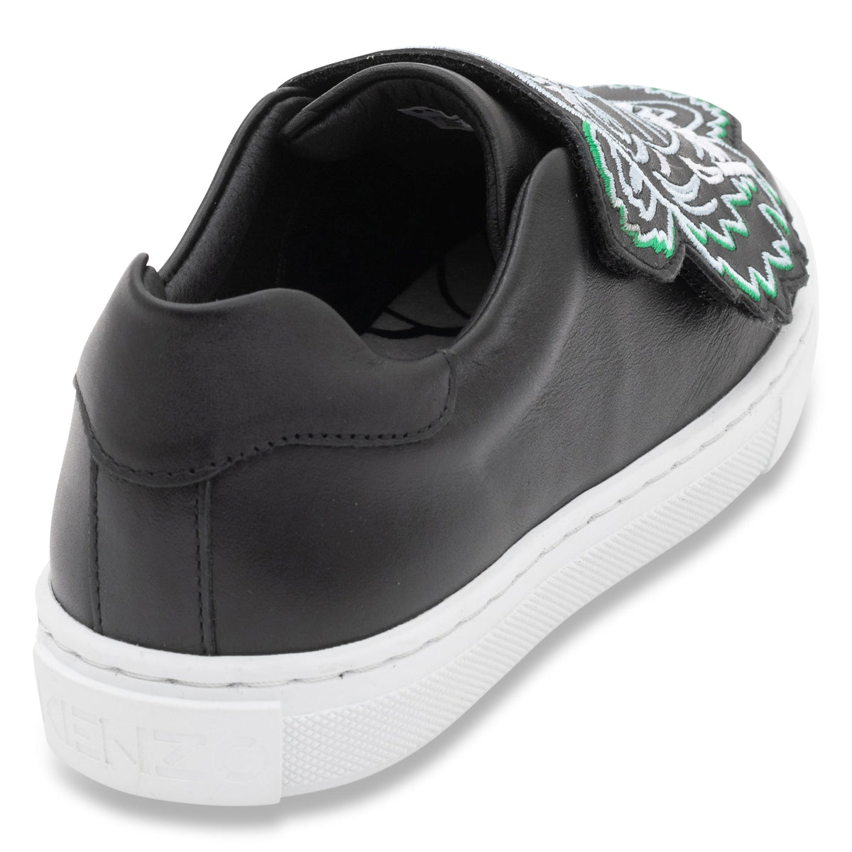 Baskets fermeture velcro en cuir - Black
