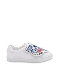 Baskets fermeture velcro en cuir - Blanc