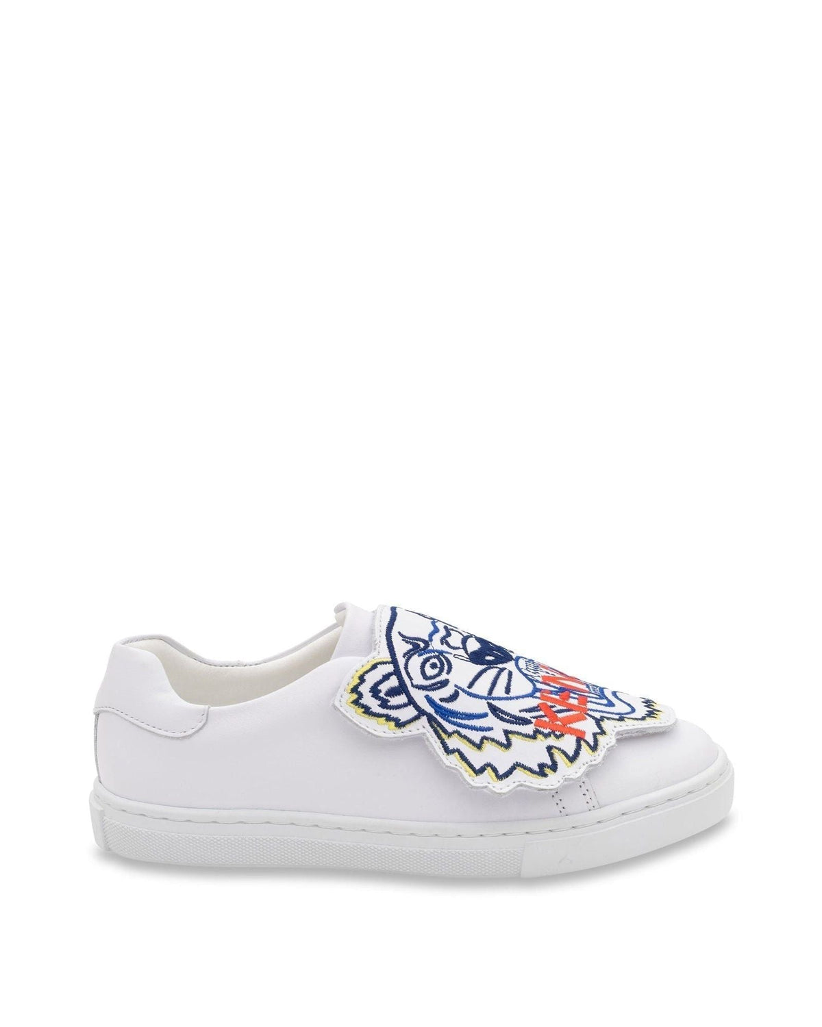 Baskets fermeture velcro en cuir - Blanc