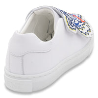 Baskets fermeture velcro en cuir - Blanc