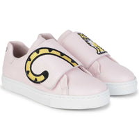 Baskets à fermeture velcro en cuir - Pink powder