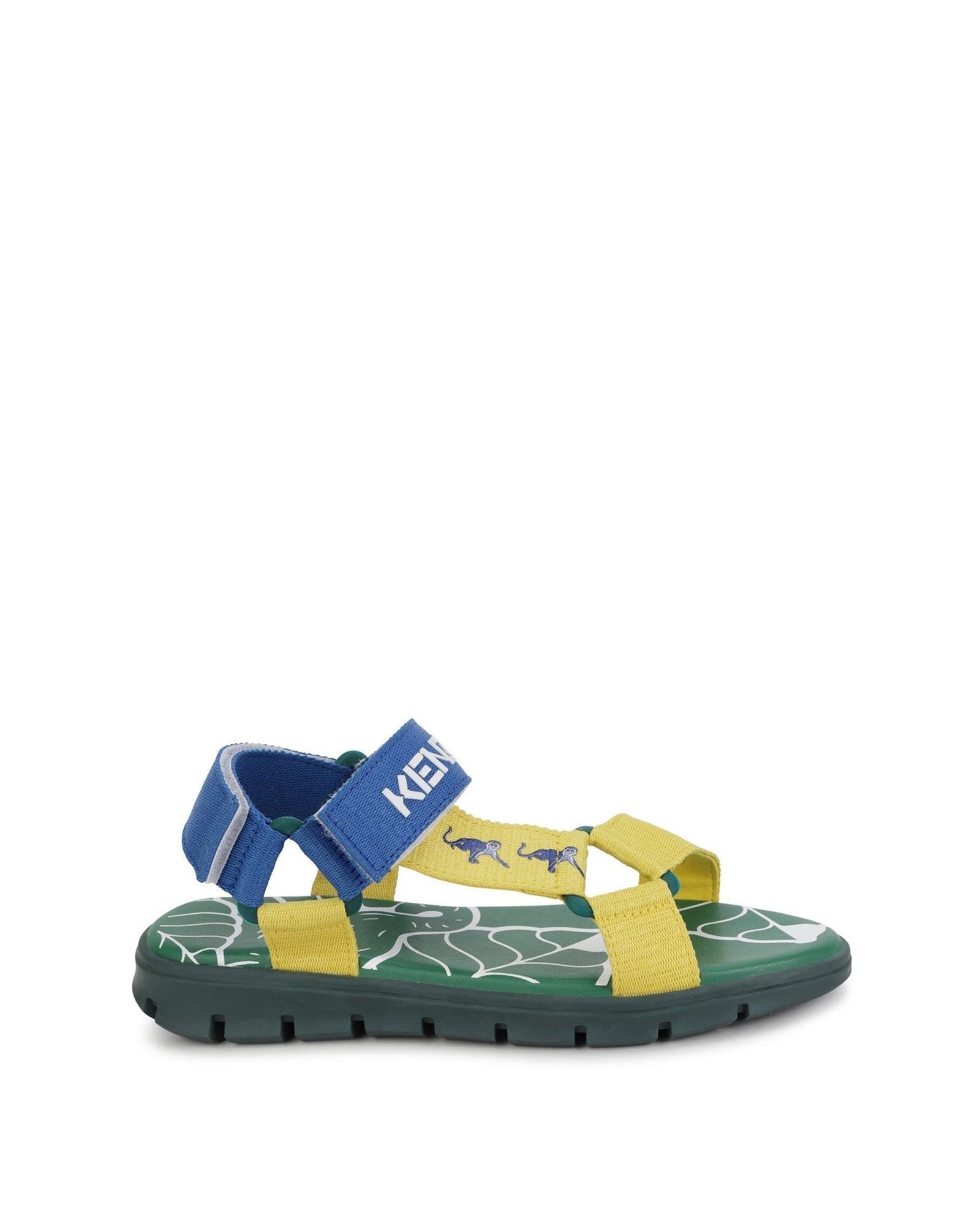 Sandales avec bandes gros grain bicolores - Thuya