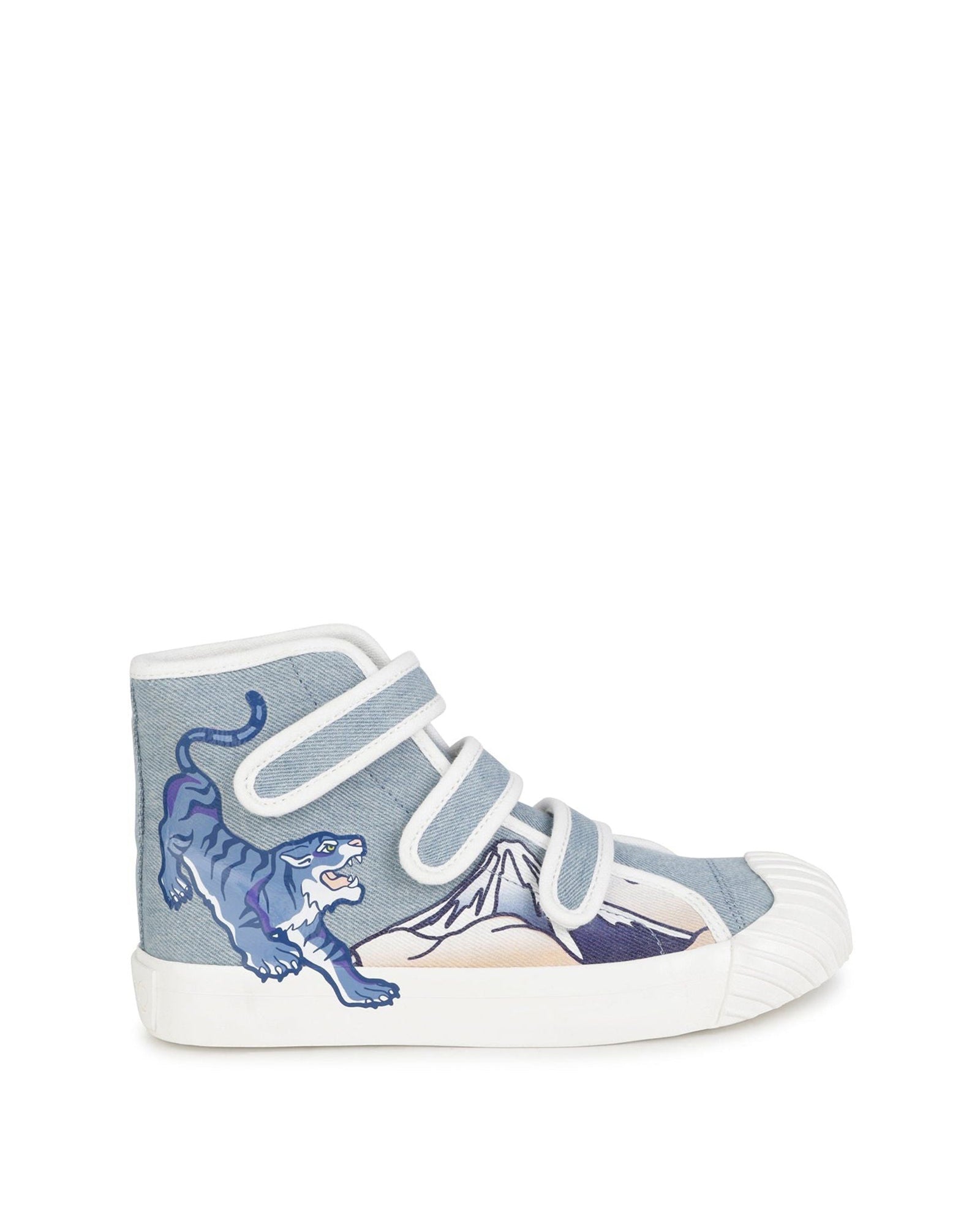 Baskets à velcro en denim - Myosotis