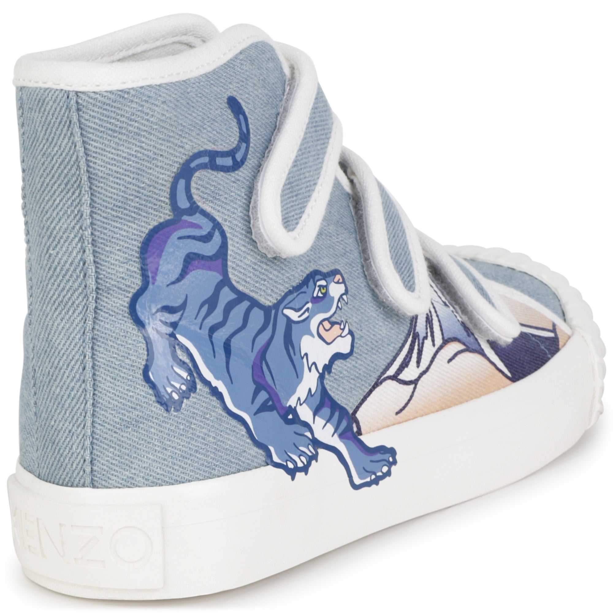 Baskets à velcro en denim - Myosotis
