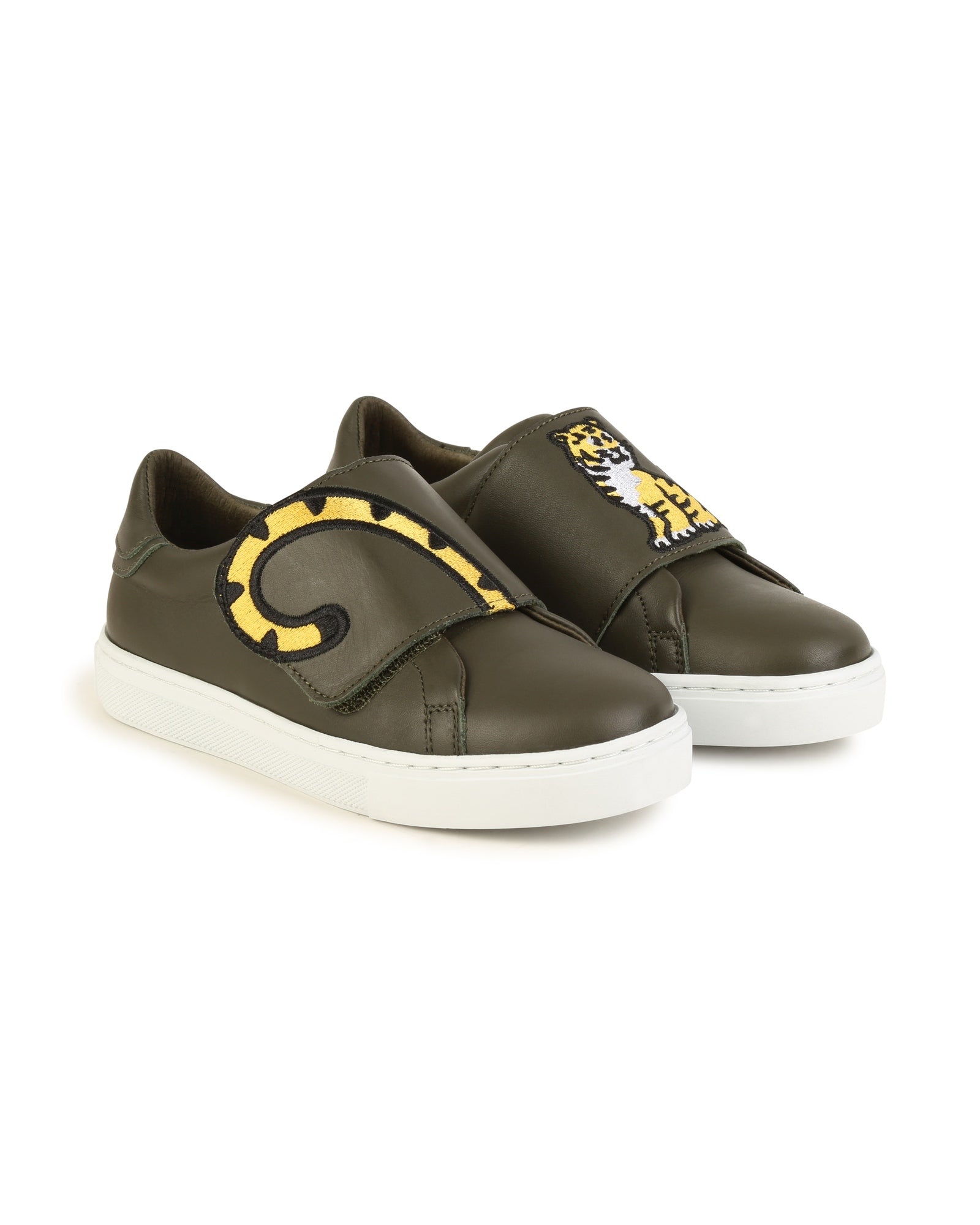 Sneakers en cuir - Vert army