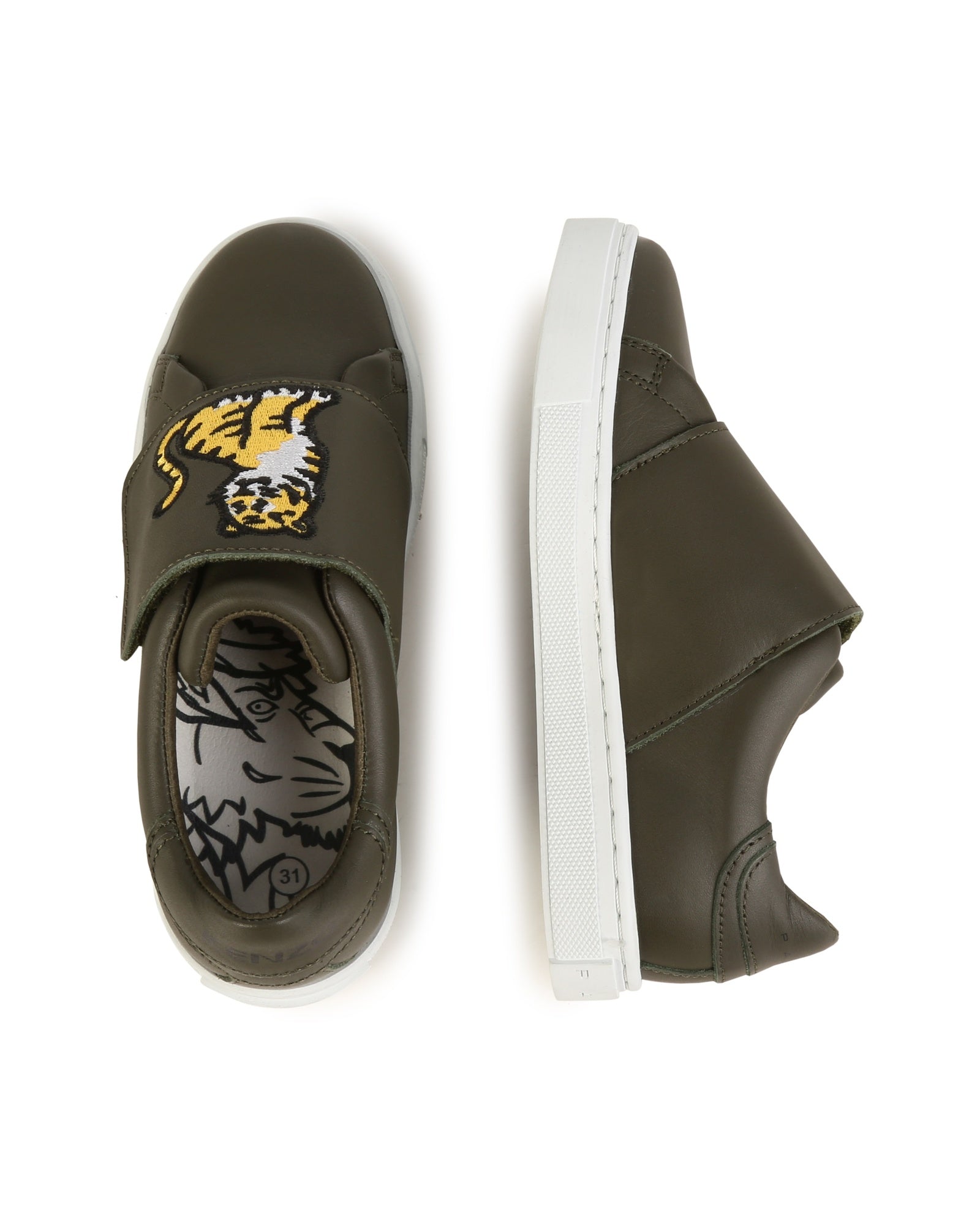 Sneakers en cuir - Vert army