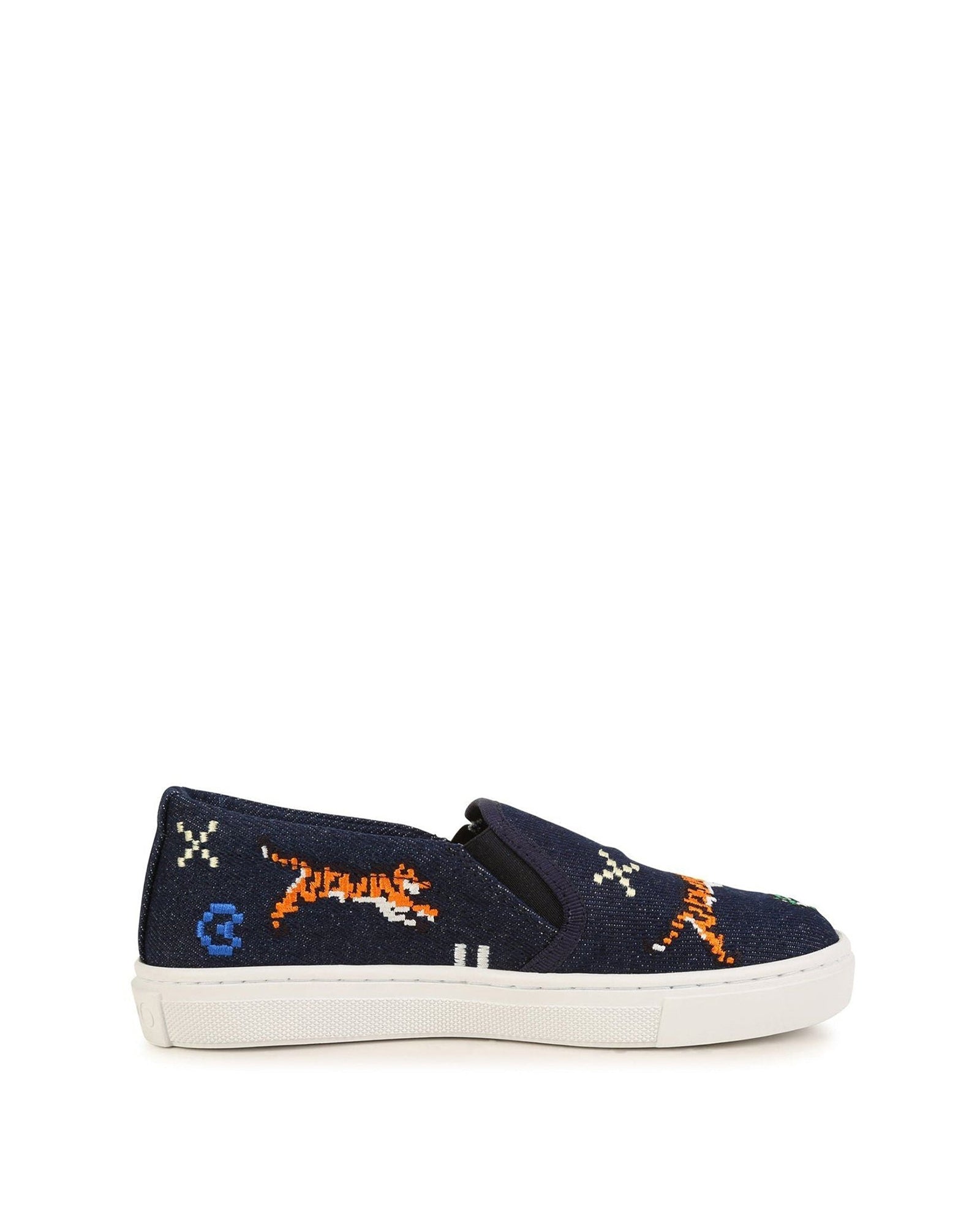 Baskets en denim - Bleu metal