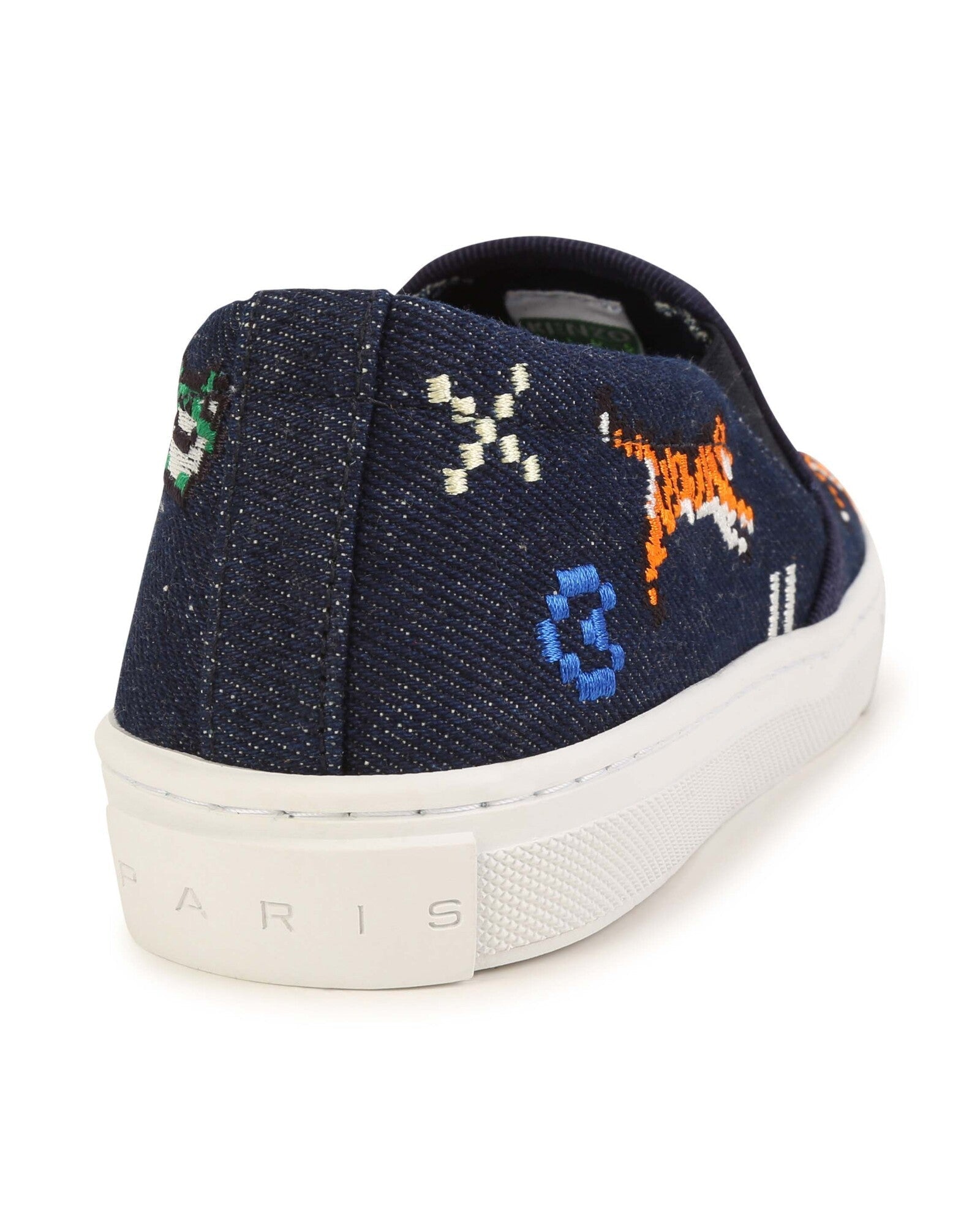 Baskets en denim - Bleu metal