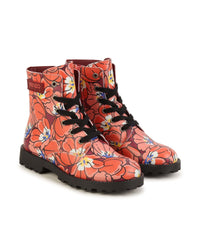 Bottines en cuir - Red Currant