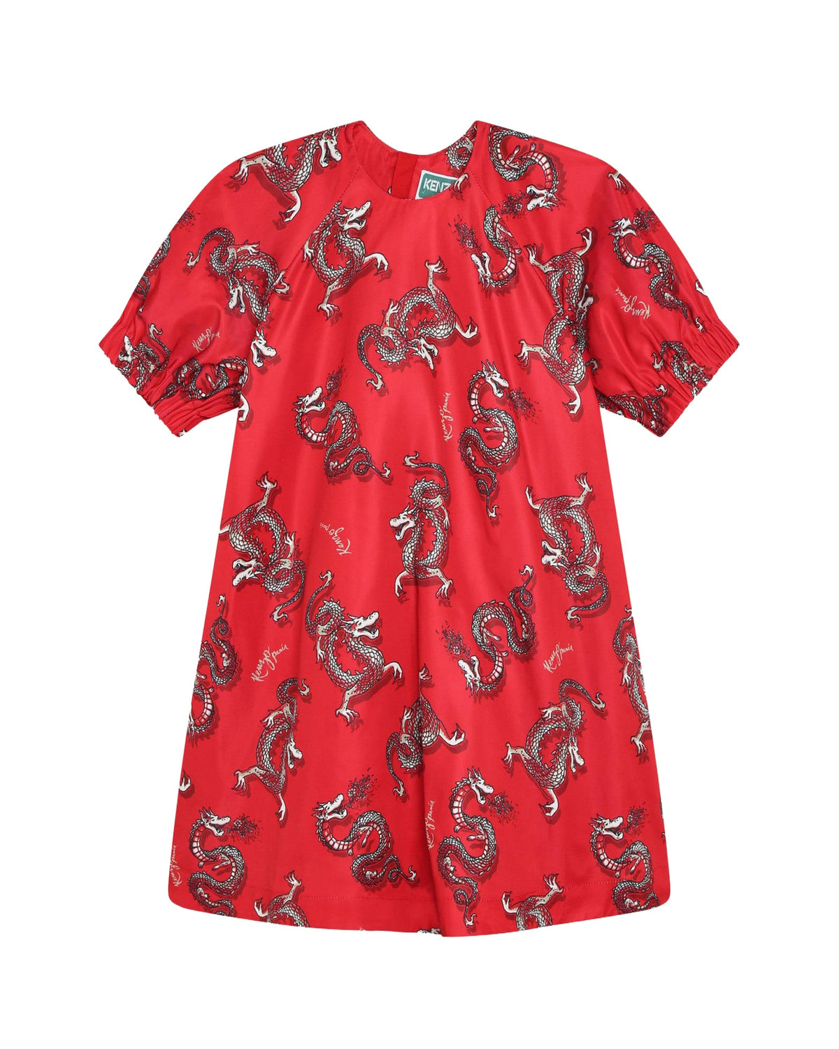 Robe à manches ballons - Piment