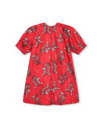 Robe à manches ballons - Piment
