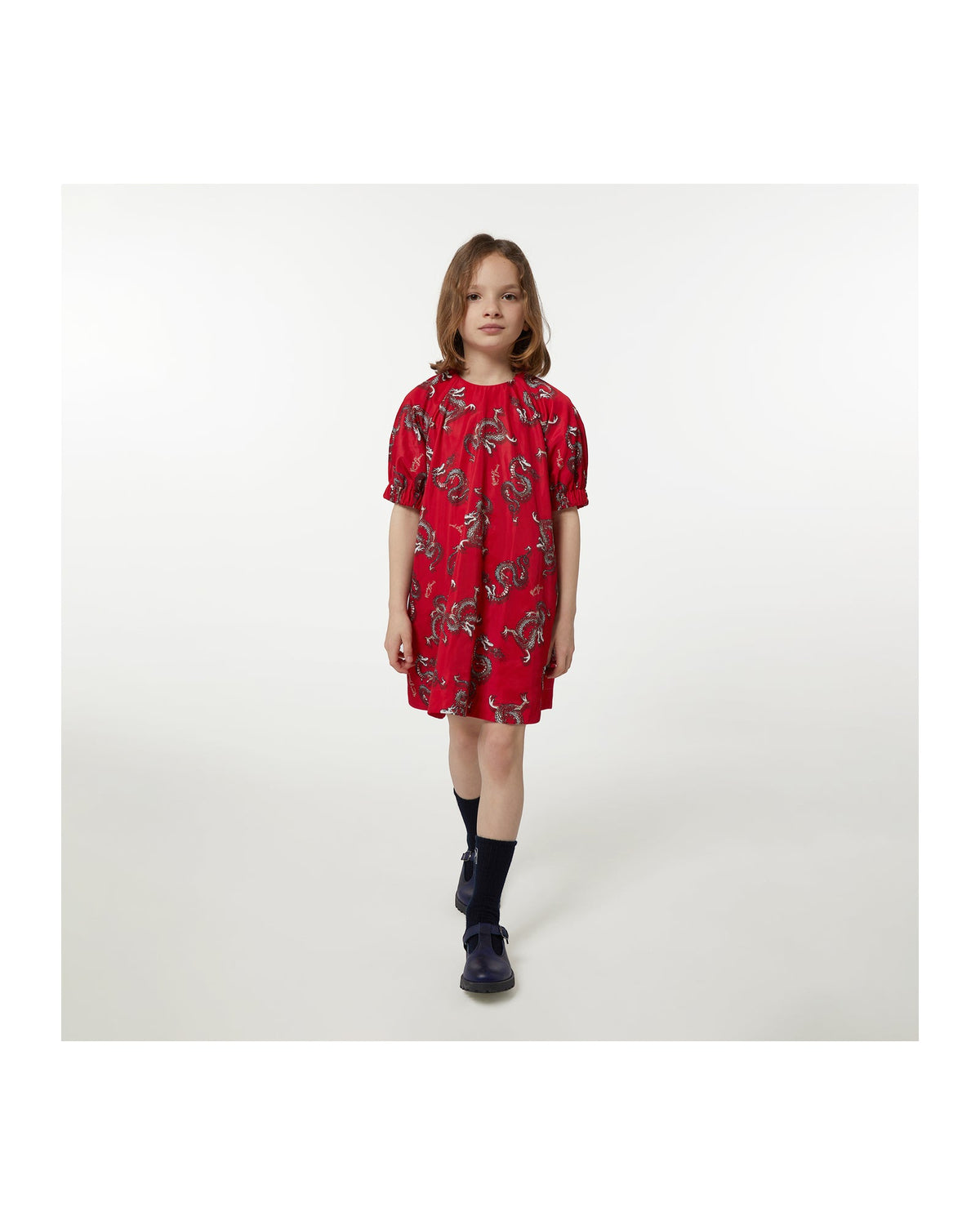 Robe à manches ballons - Piment