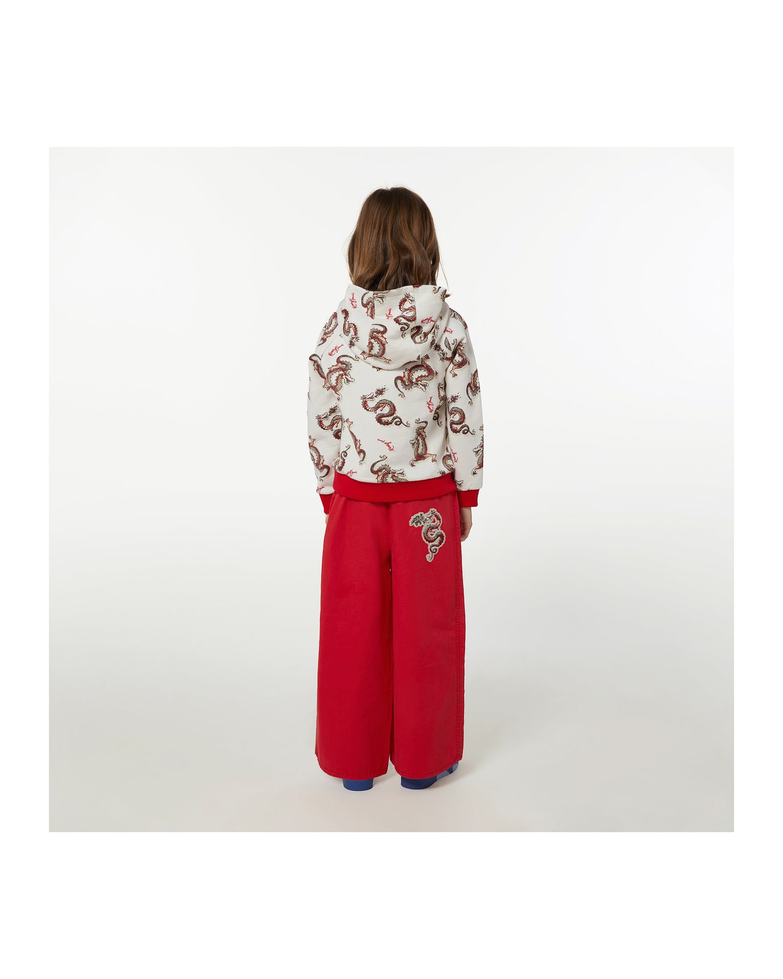 Sweat à capuche avec logo en coton - Rice