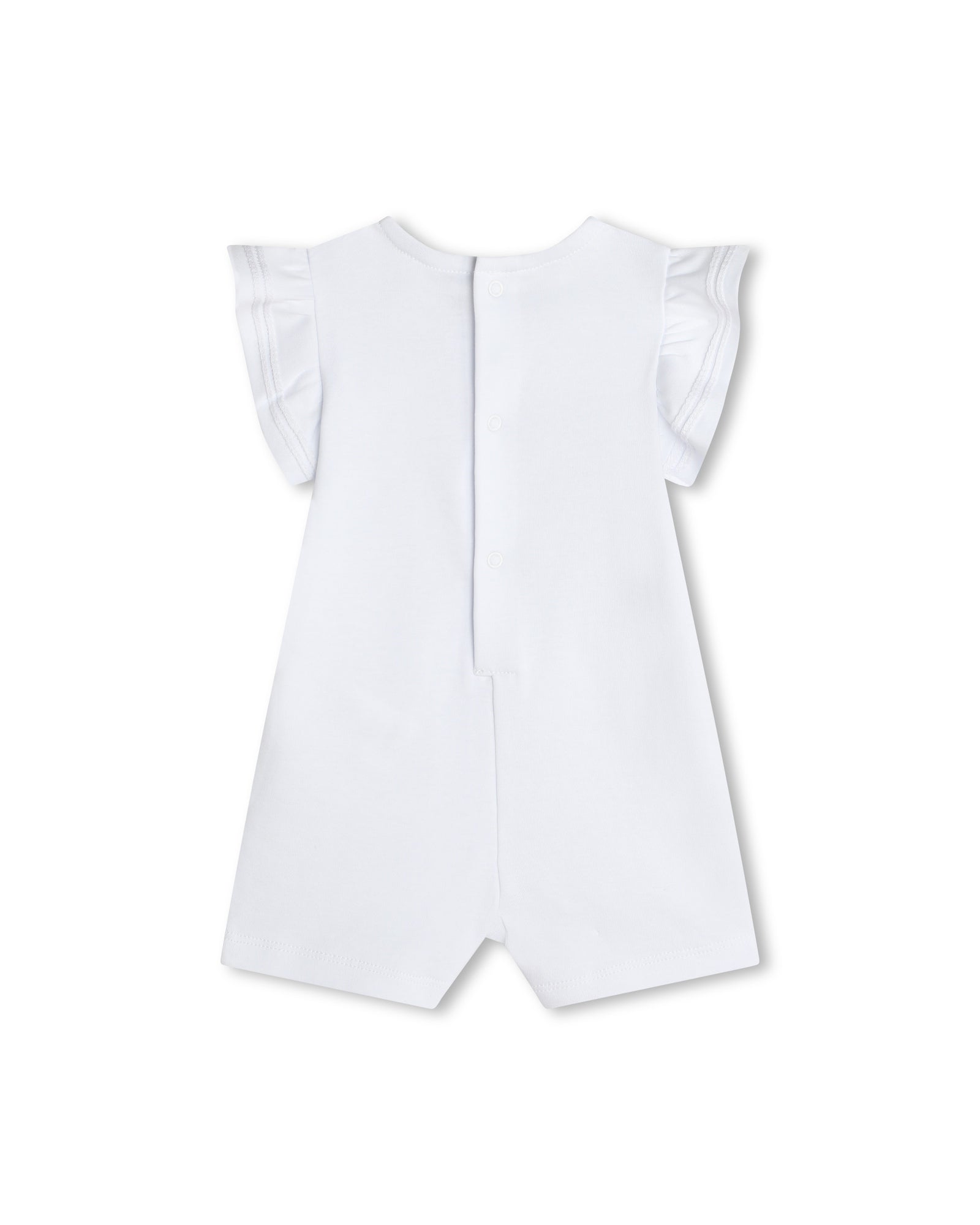 Combi-short en coton - Blanc