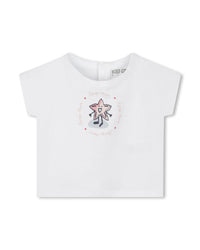 Ensemble t-shirt et pantalon en coton - Blanc