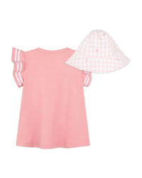 Ensemble robe et chapeau - Blush