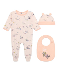 Ensemble pyjama bavoir et bonnet en coton - Delicacy