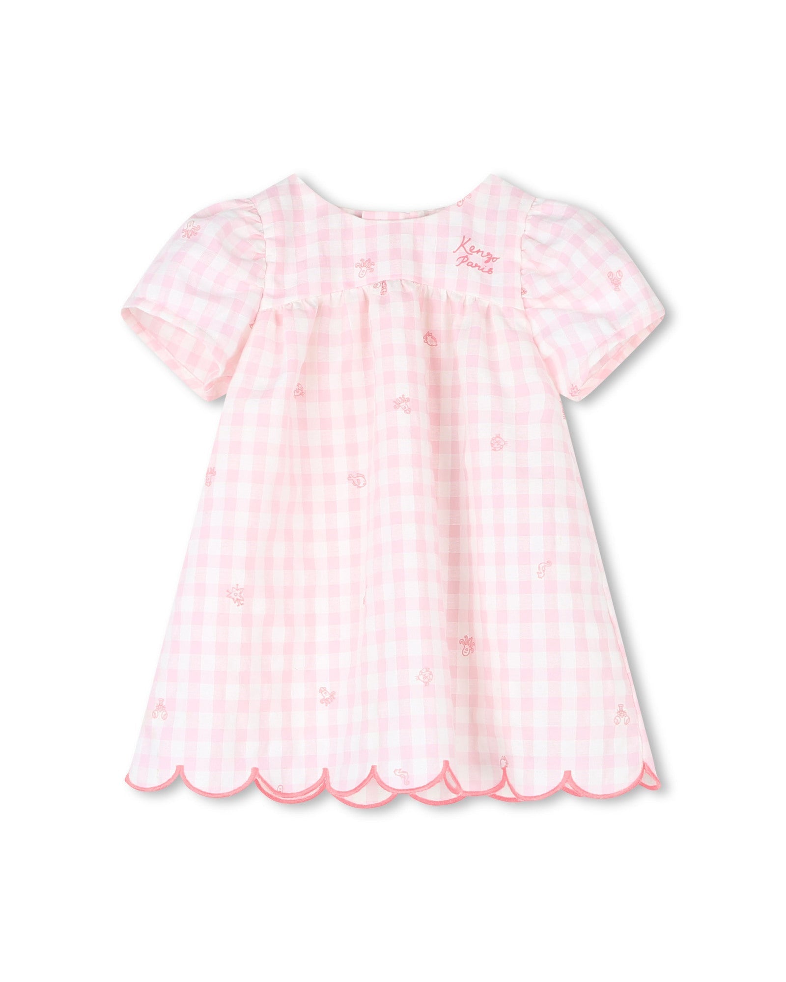 Cotton dress and panties set - Veiled pink