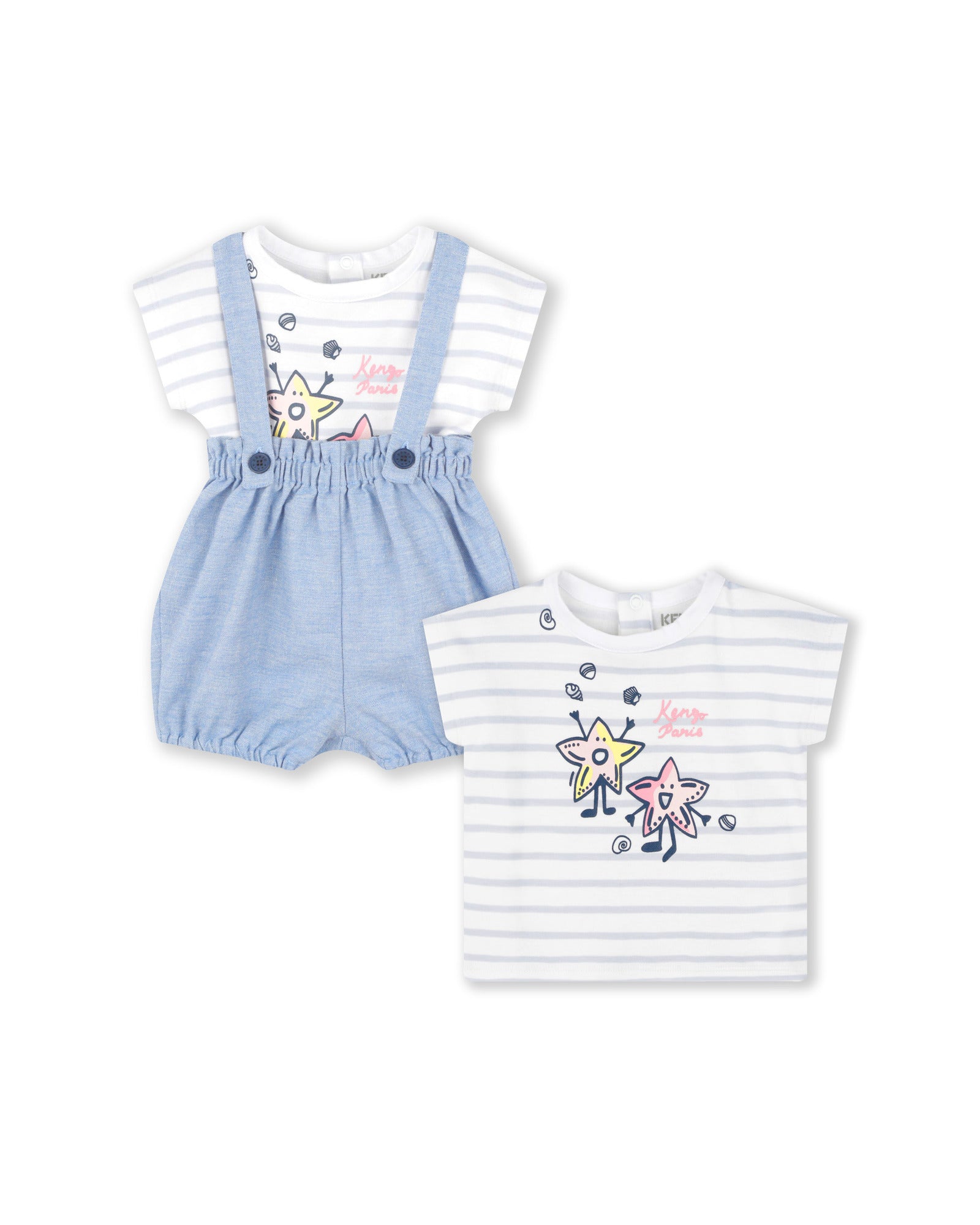 Ensemble bloomer et t-shirt en coton - Blanc