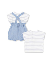 Ensemble bloomer et t-shirt en coton - Blanc