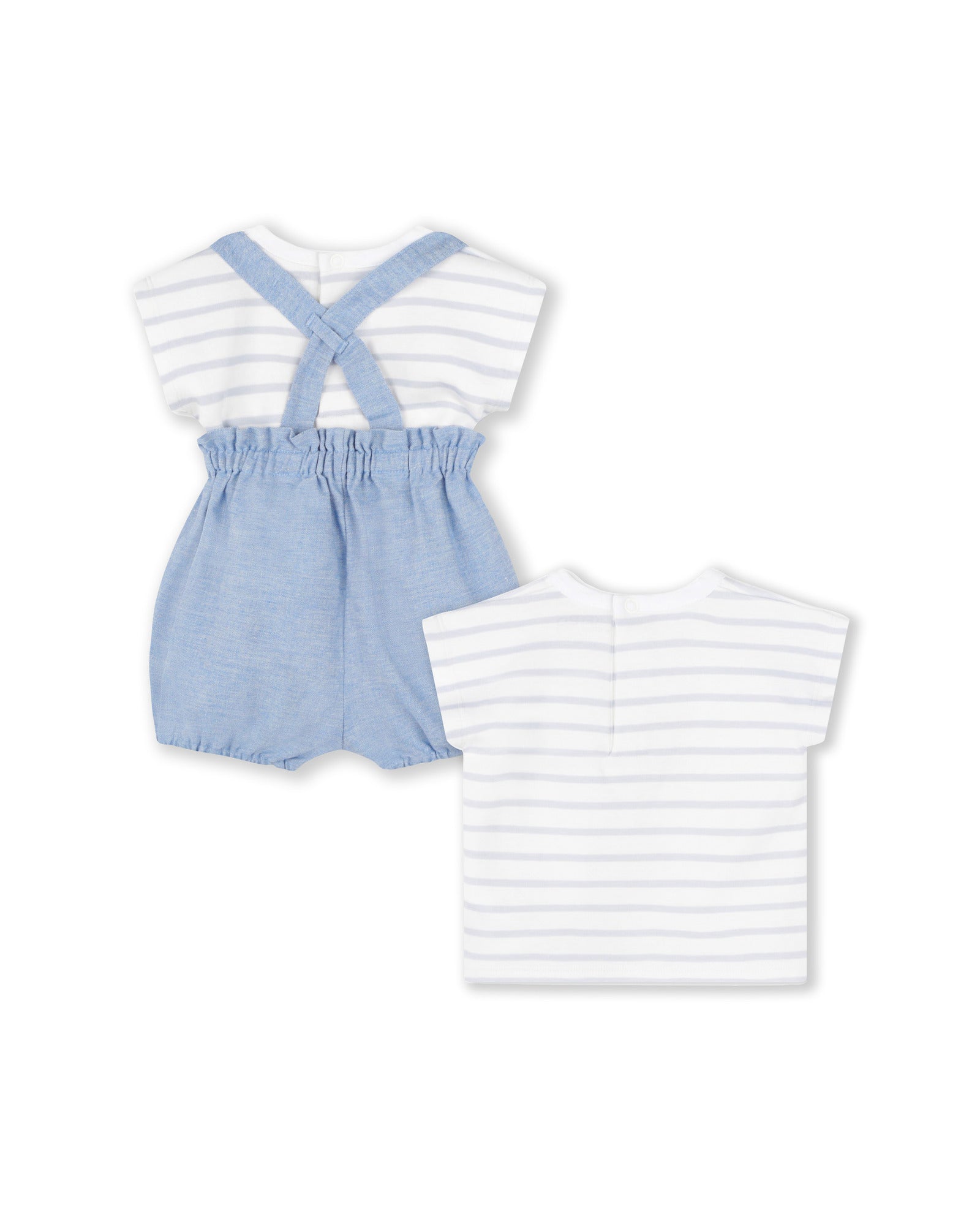 Ensemble bloomer et t-shirt en coton - Blanc