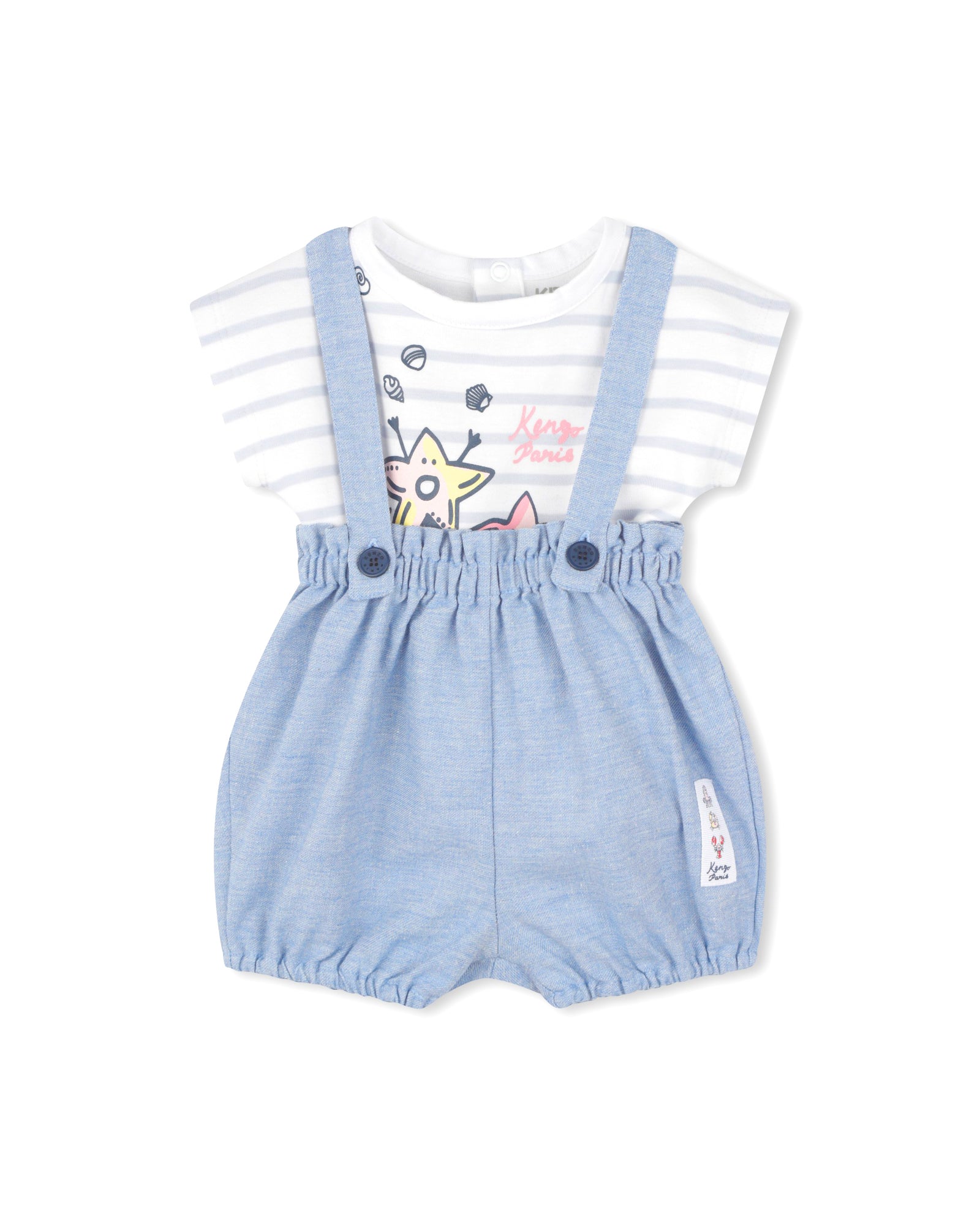 Ensemble bloomer et t-shirt en coton - Blanc