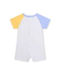 Combi-short en coton - Blanc