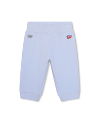Cotton t-shirt and trousers set - Ciel