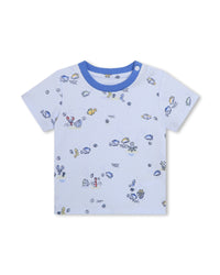 Ensemble t-shirt et pantalon en coton - Ciel
