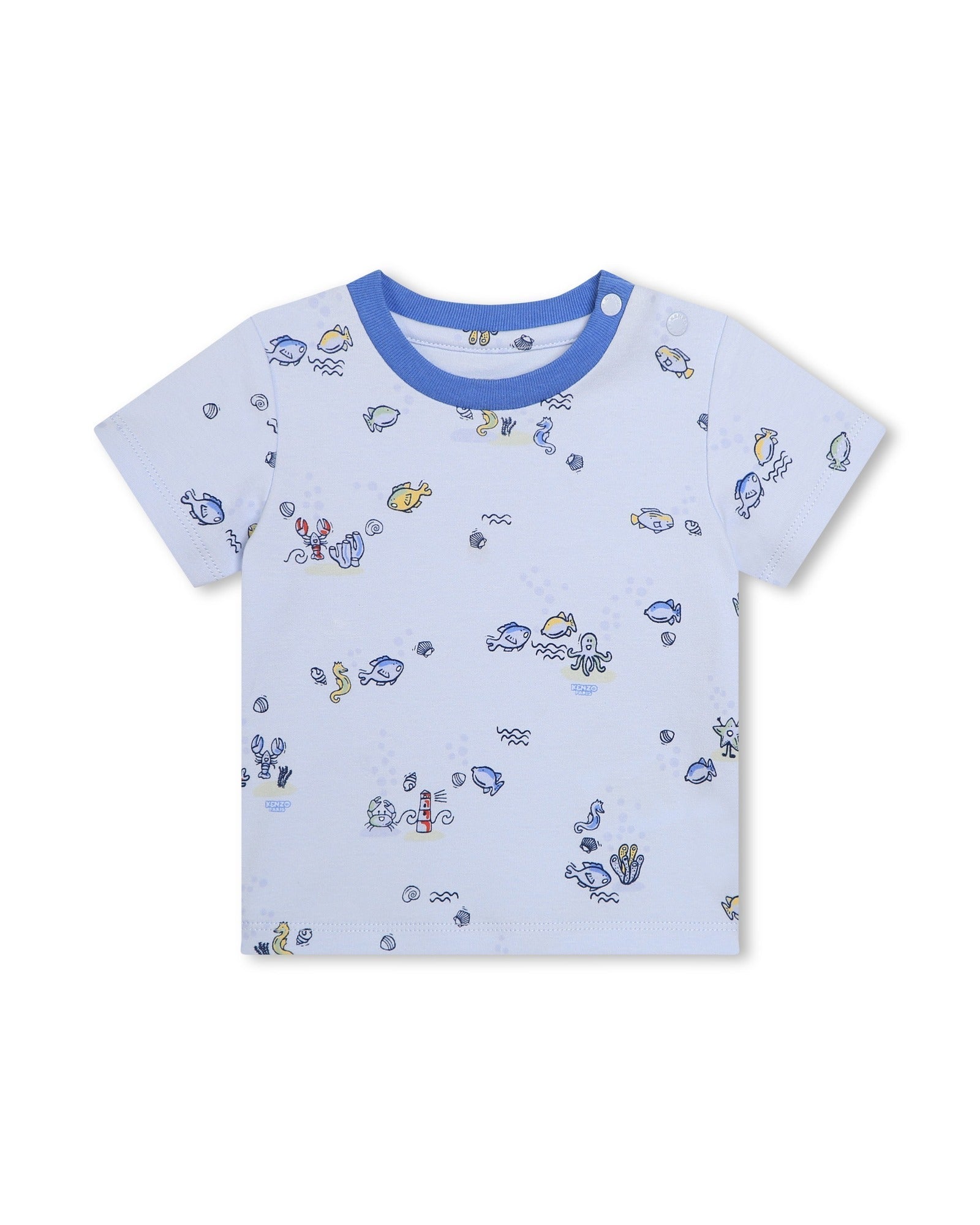 Ensemble t-shirt et pantalon en coton - Ciel
