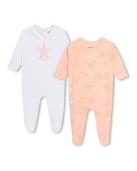 Set de 2 pyjamas en coton - Veiled rose