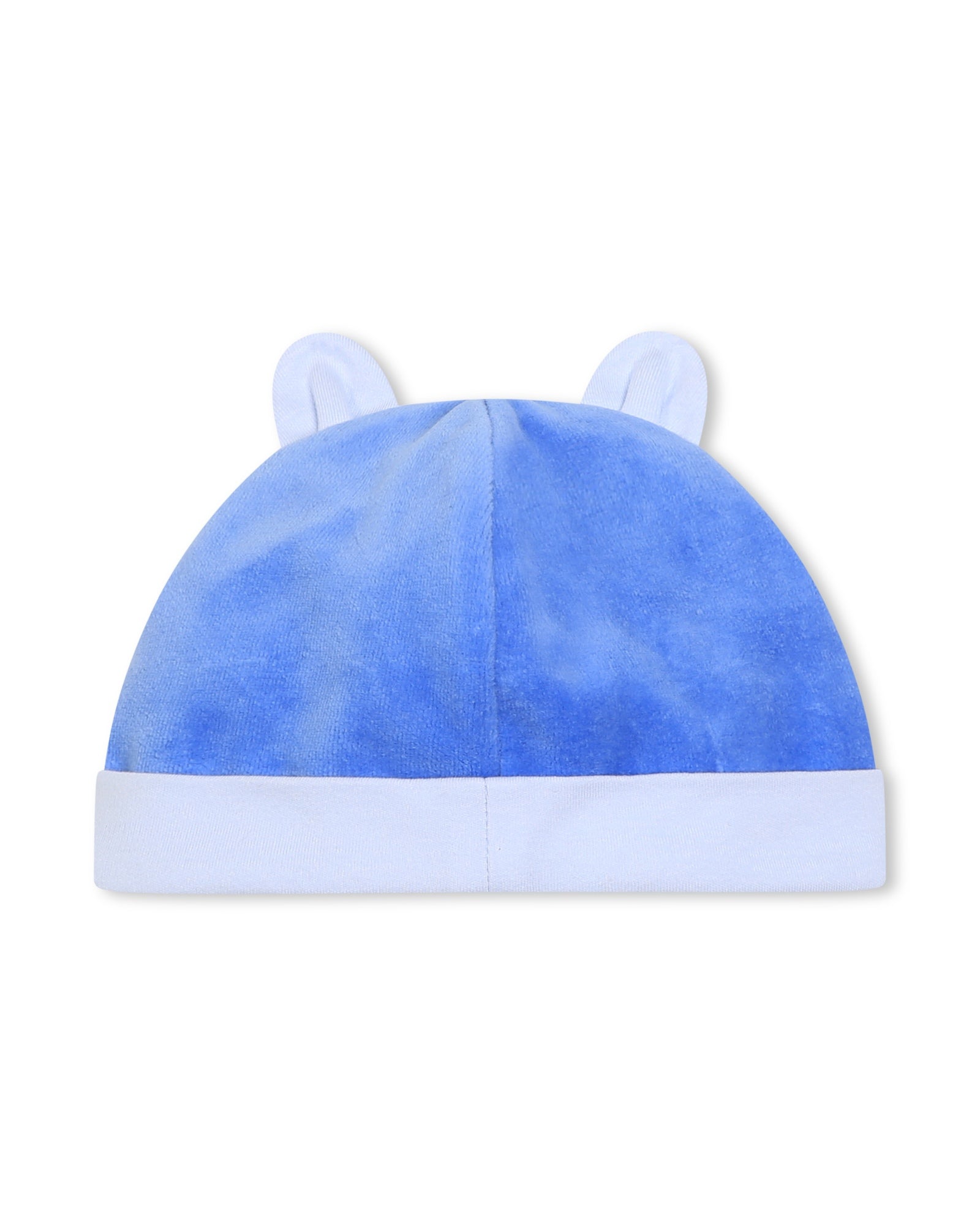 Ensemble pyjama bavoir et bonnet en coton - Airforce blue