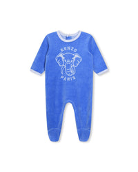 Ensemble pyjama bavoir et bonnet en coton - Airforce blue