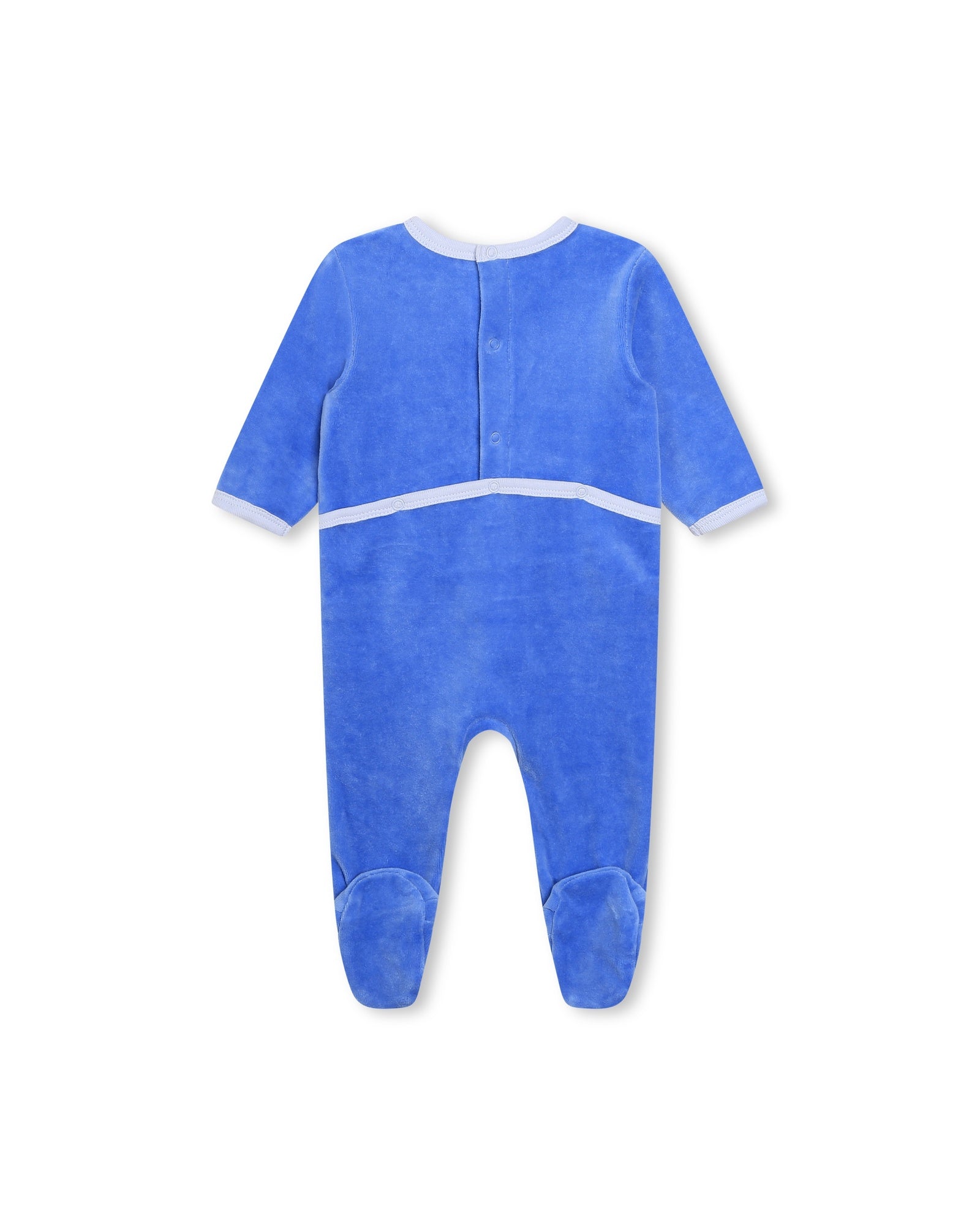 Ensemble pyjama bavoir et bonnet en coton - Airforce blue