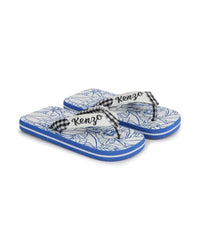 Tongs avec imprimé - Bleu cobalt