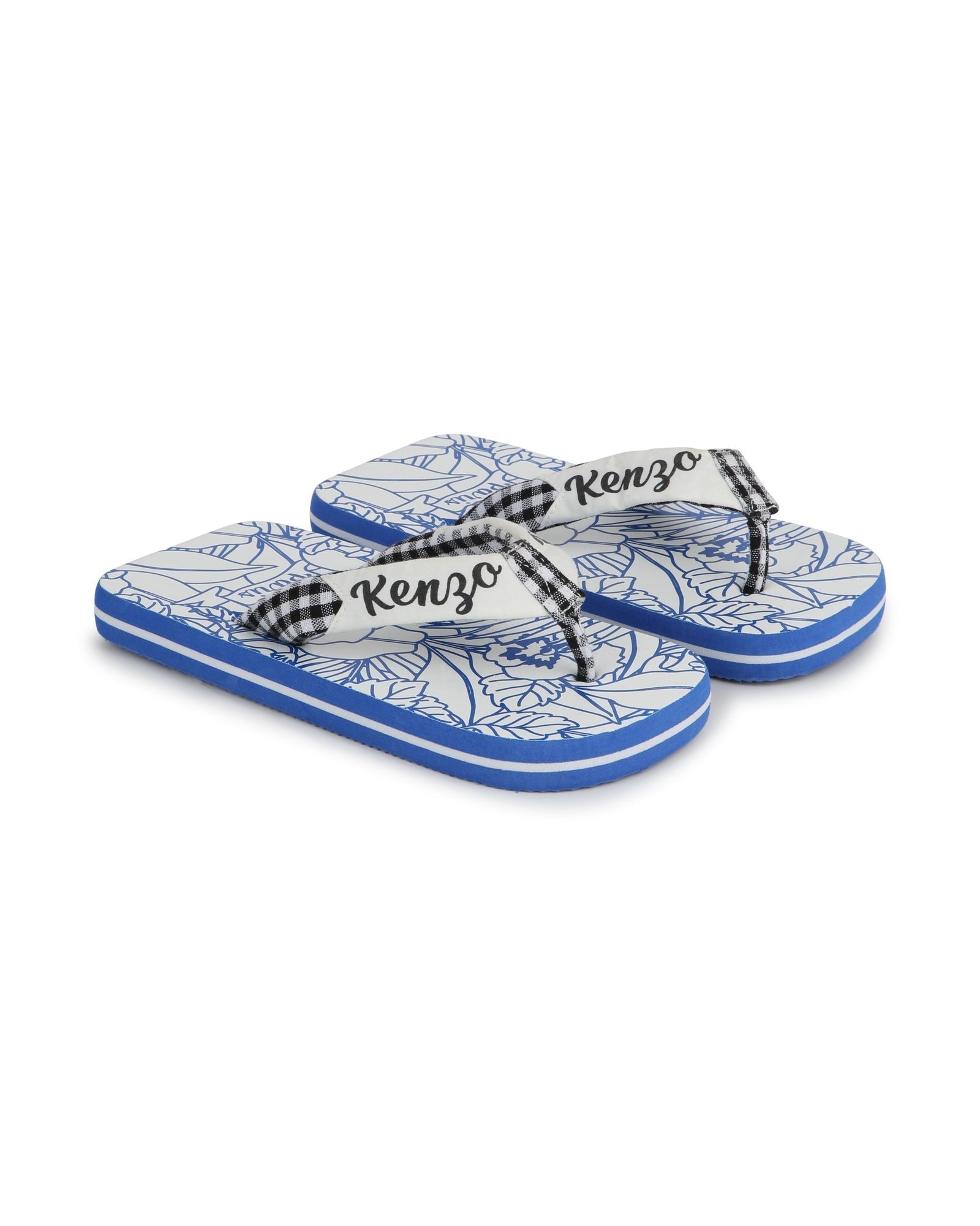 Tongs avec imprimé - Bleu cobalt