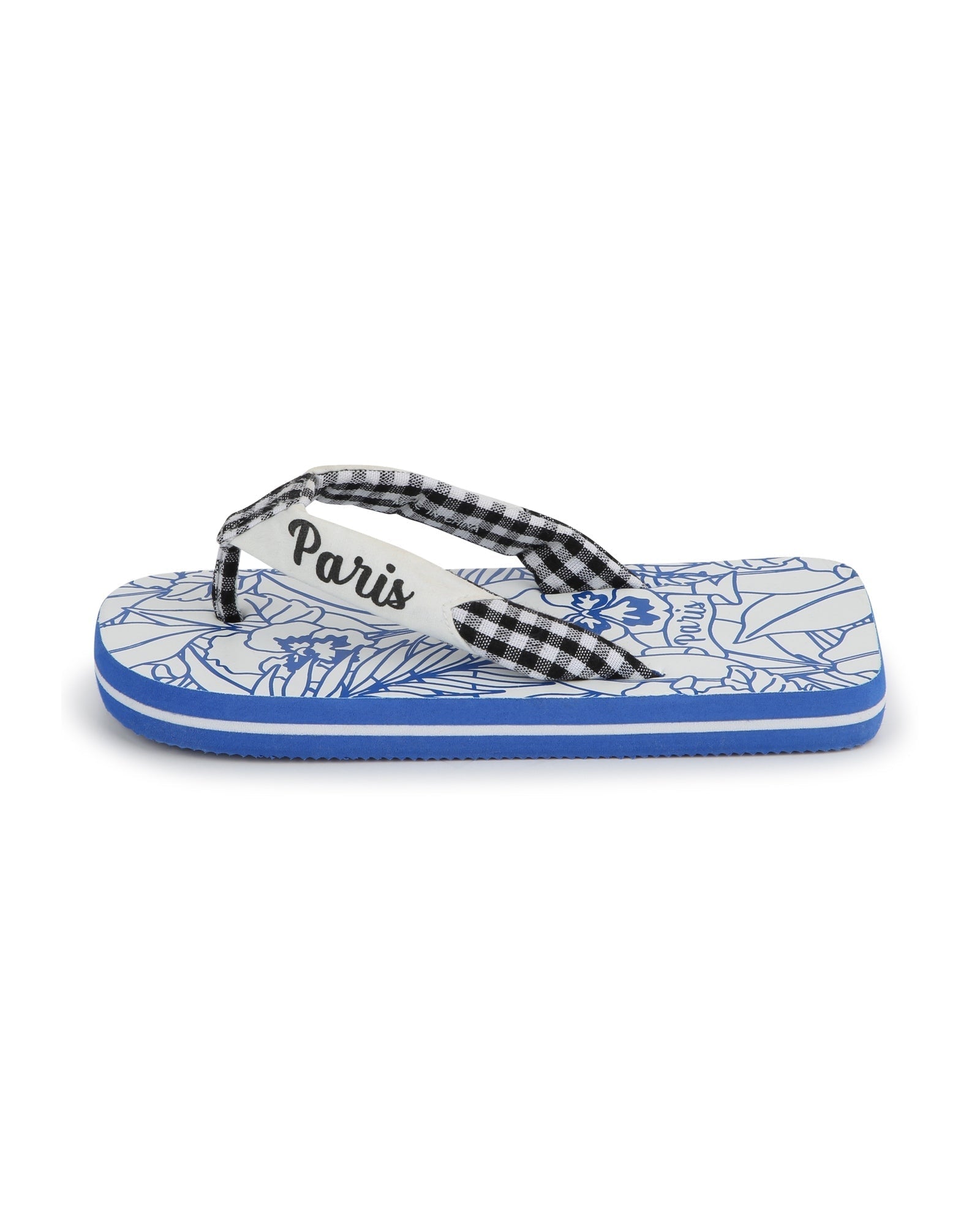 Tongs avec imprimé - Bleu cobalt