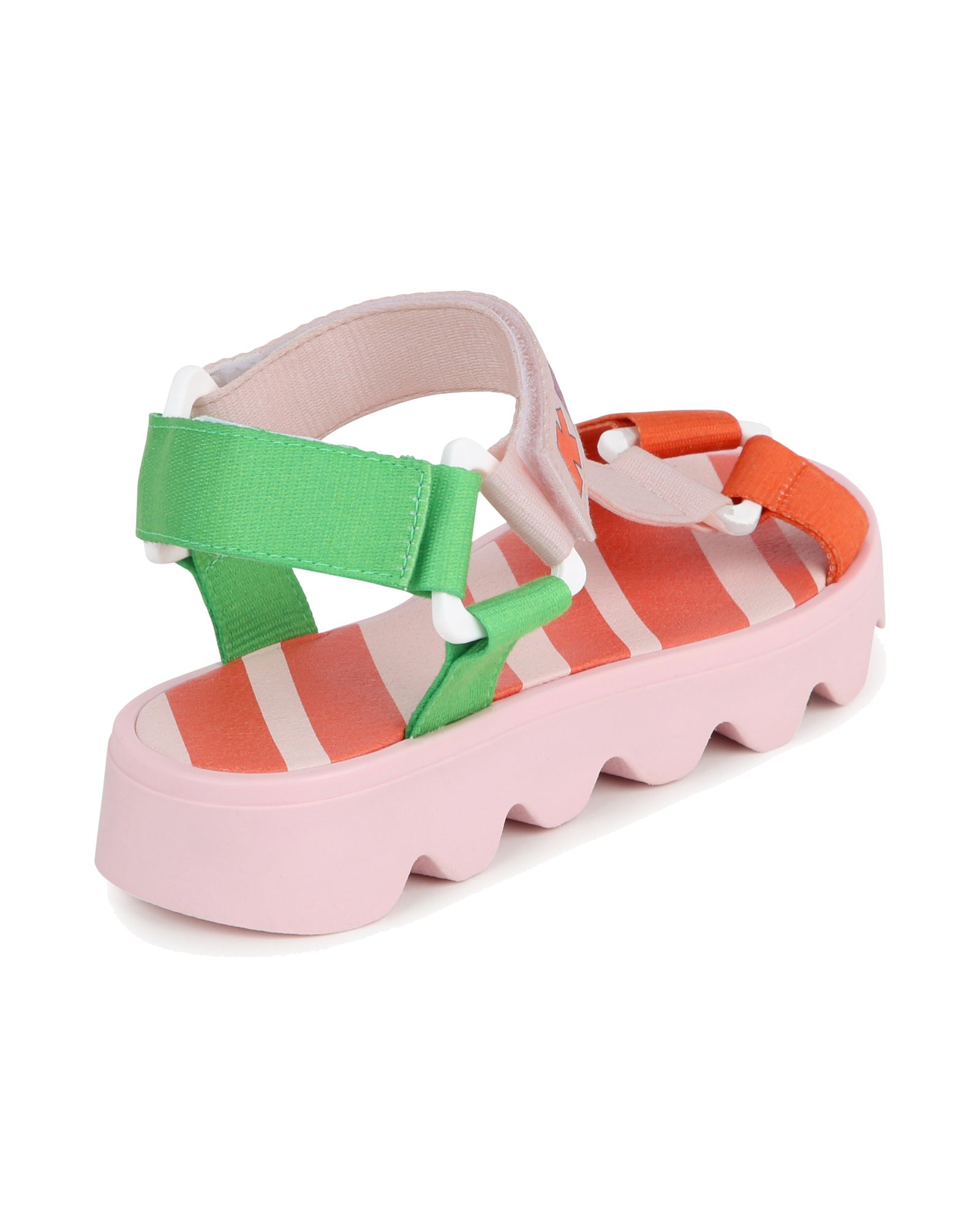 Sandales avec bandes bicolores - Veiled rose