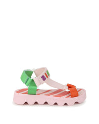 Sandales avec bandes bicolores - Veiled rose