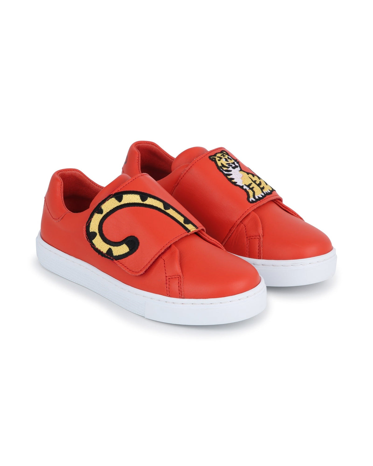 Baskets en cuir - Rouge Vermillon